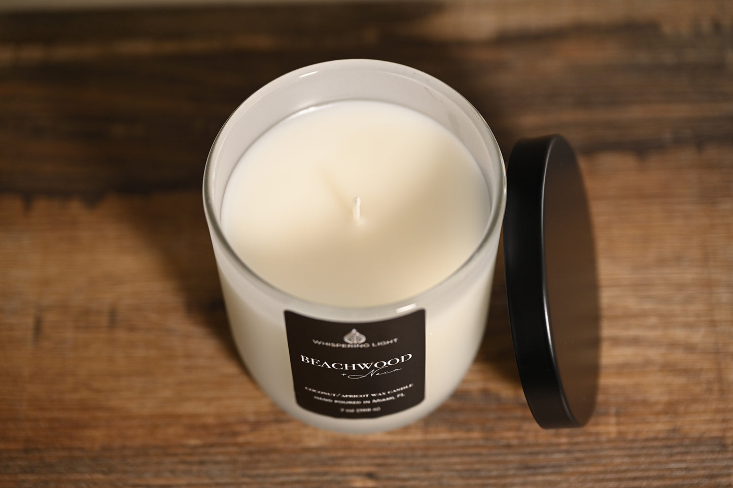 Beach wood Candle Coconut Apricot Scent