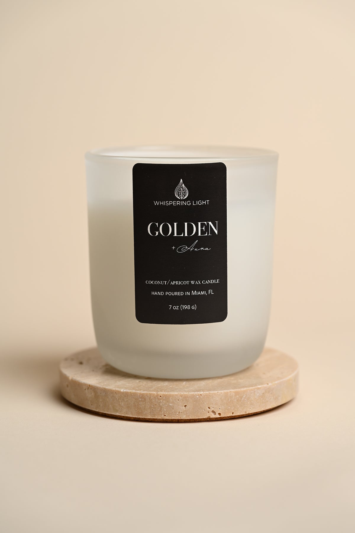 Golden Aura Coconut Apricot Candle