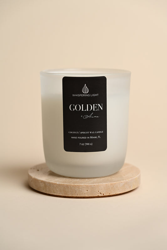 Golden Aura Coconut Apricot Candle