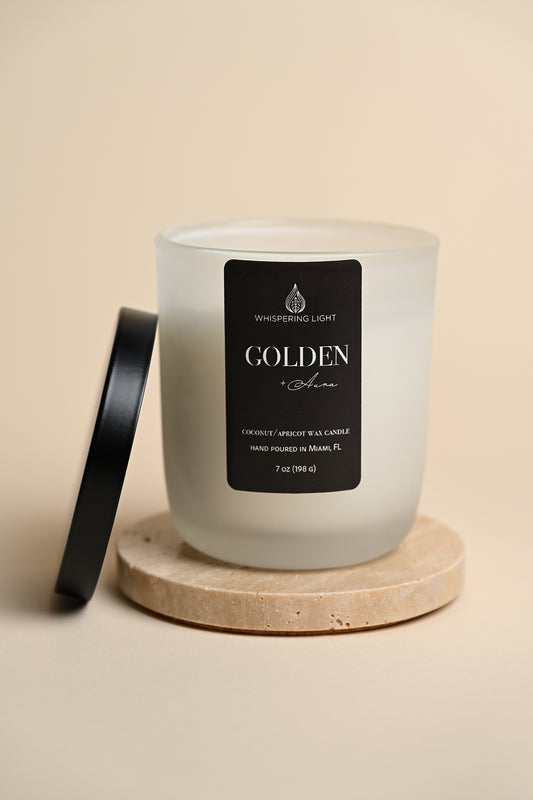 Golden Aura Coconut Apricot Candle